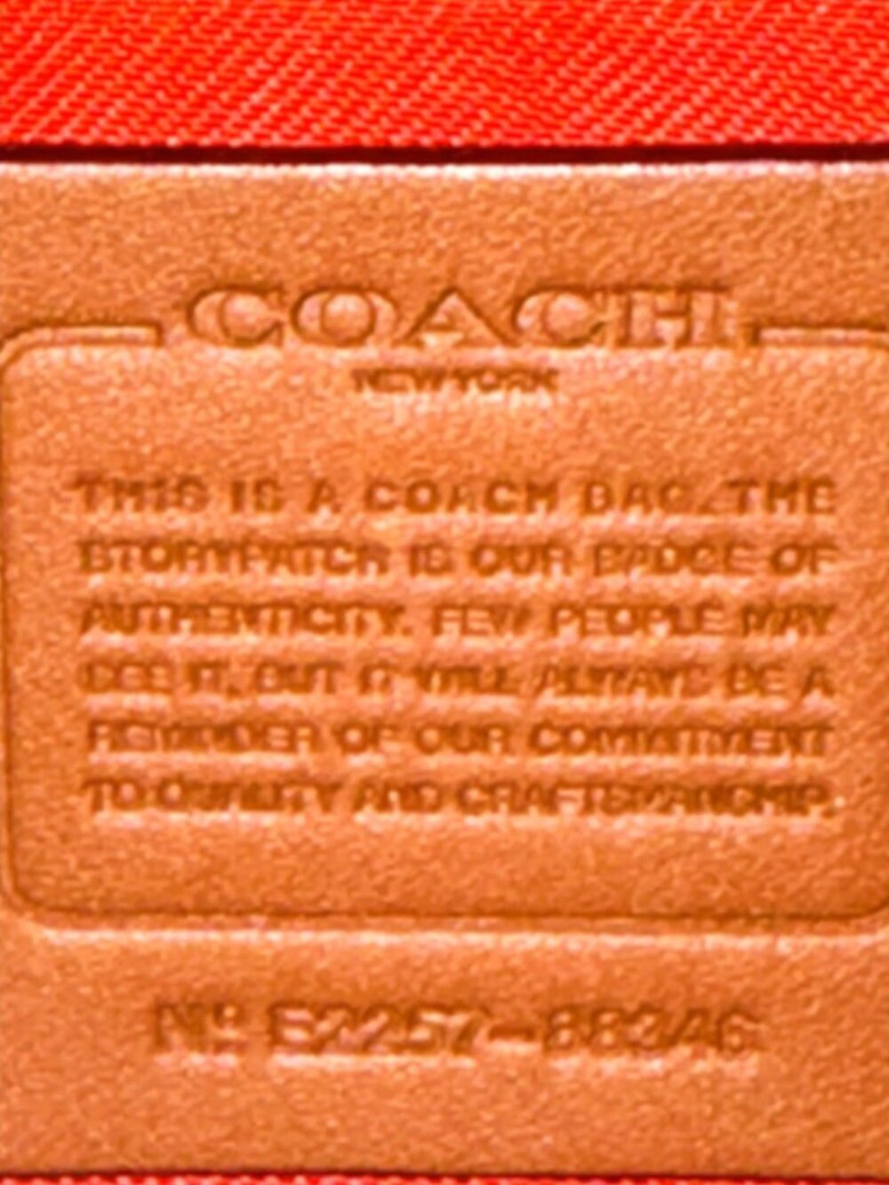 Coach "Cassie" 19 Red pebbled Bag with detachable handles & Strap. - Picture 5 of 13
